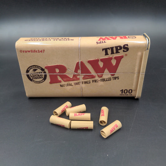 RAW Pre-Rolled Tips / 100pc Tin-Avernic Smoke Shop