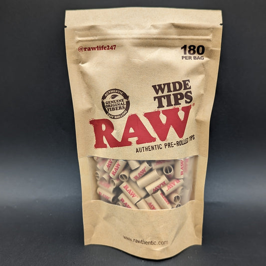 RAW Pre-Rolled Wide Tips - 180pc Bag-Meech Madness Smoke Shop