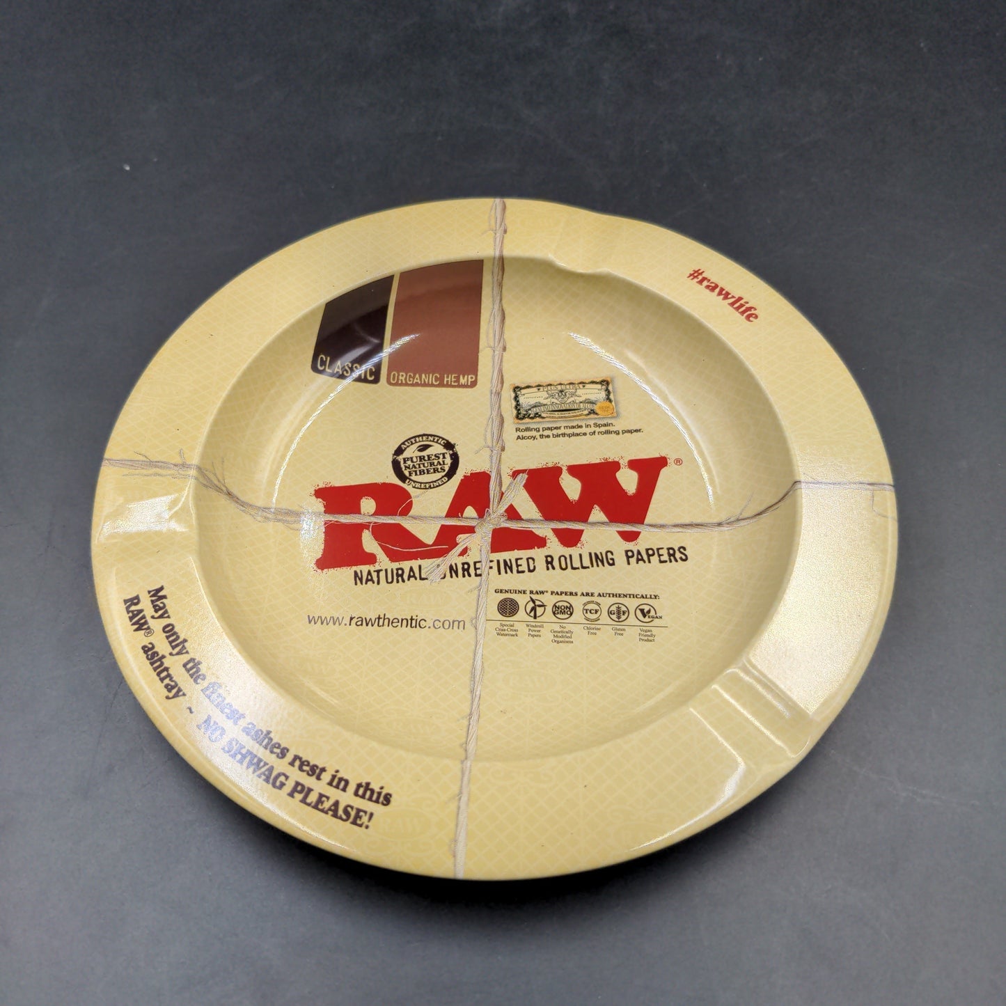 Raw Round Metal Ashtray | 5.5"-Avernic Smoke Shop