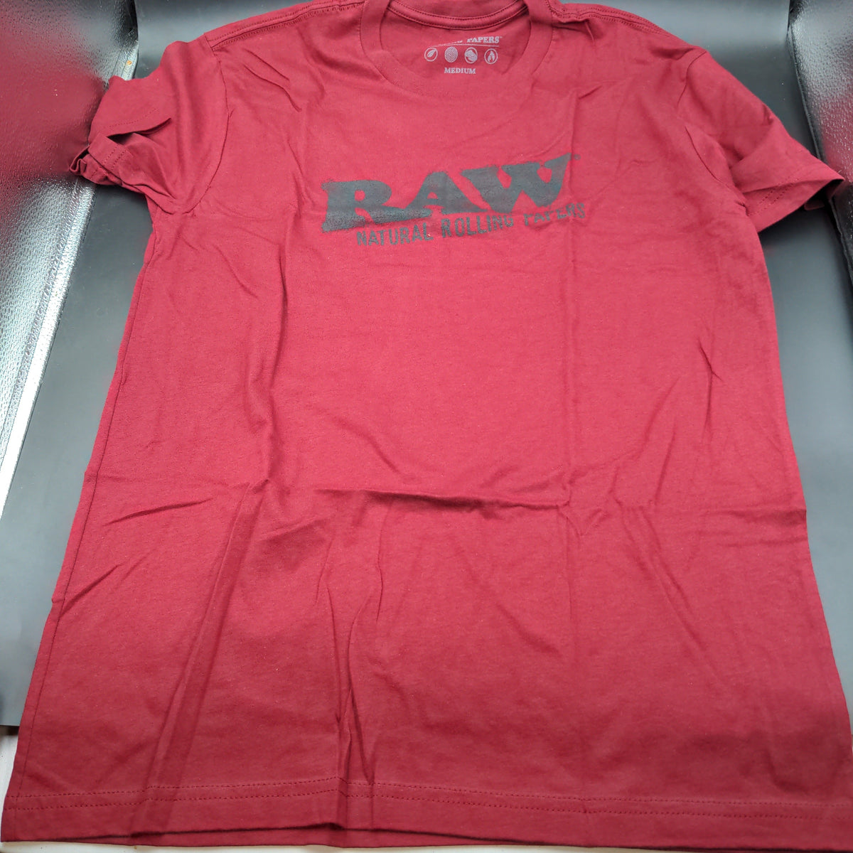 RAW T Shirt - Red Logo-Meech Madness Smoke Shop