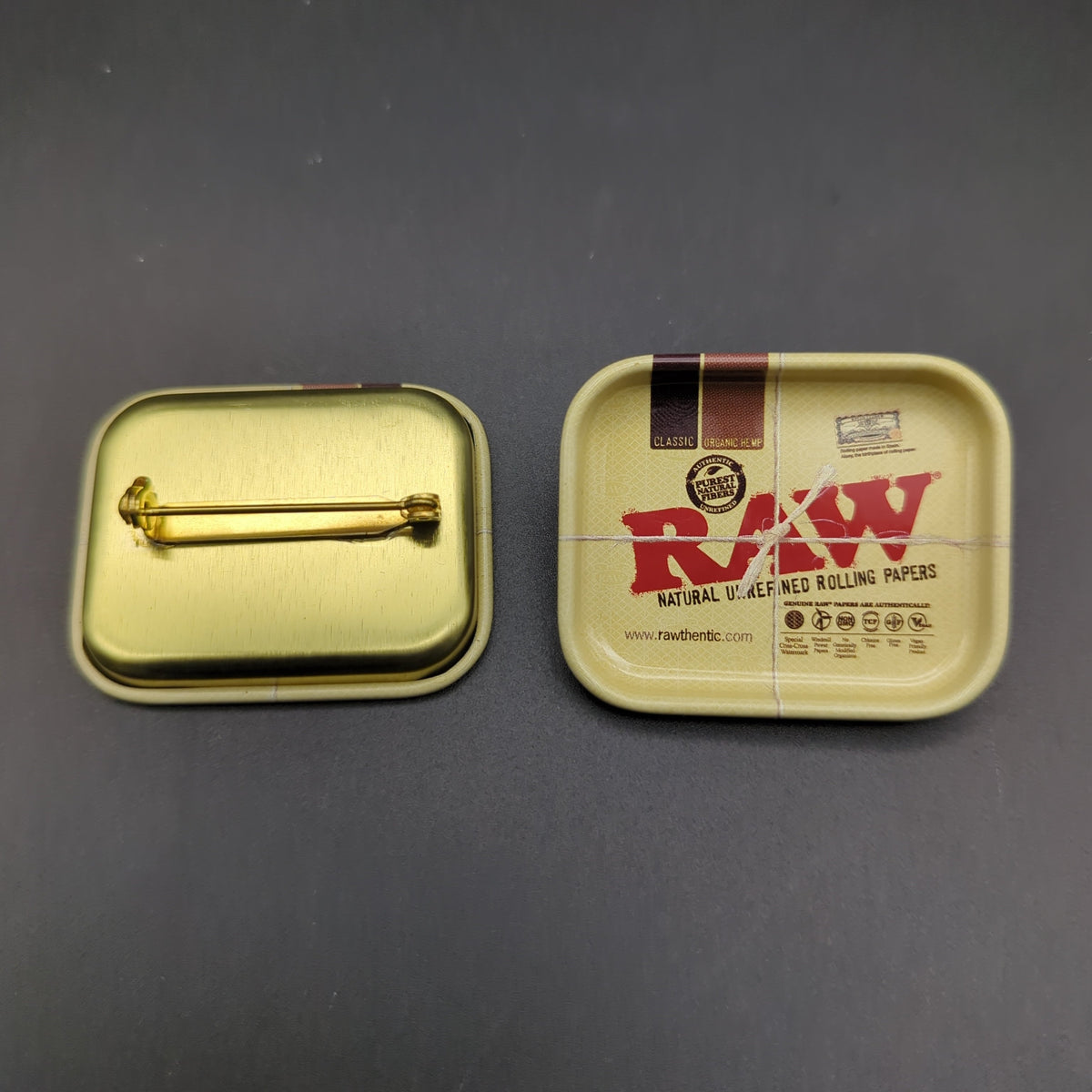 RAW Tiny Rolling Tray Pin | 1.8" x 1.5"-Avernic Smoke Shop