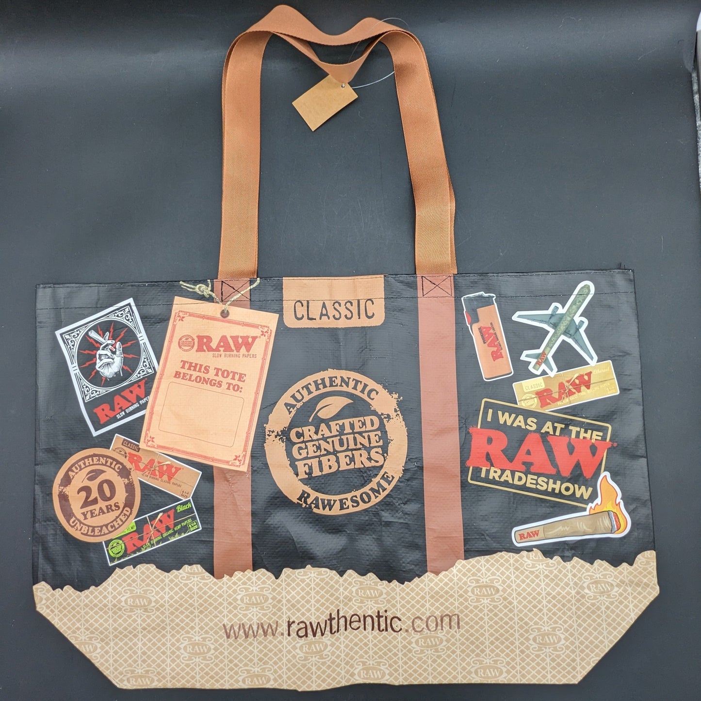 RAW® - Tote Bag - Black-Avernic Smoke Shop
