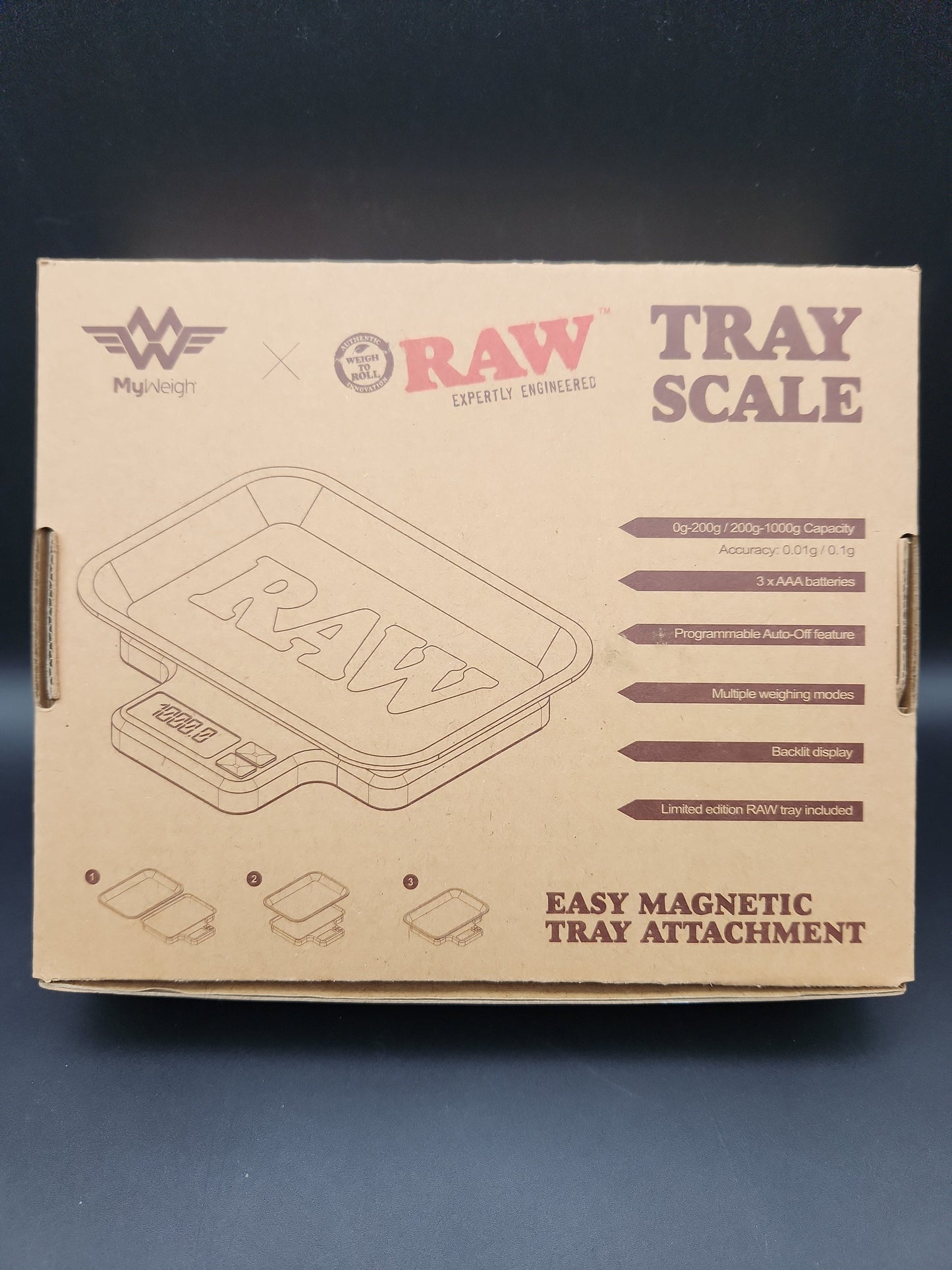 RAW X My Weigh Tray Scale | 1000g | Variable Precision - Avernic Smoke Shop