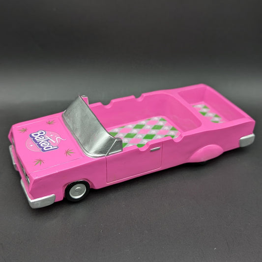 Fujima Baked Pink Convertible Ashtray with Stash Trunk | 10"