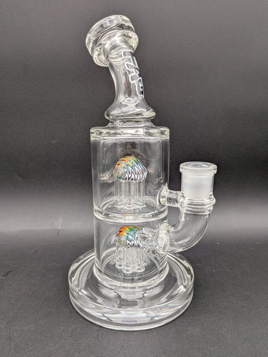 TAG - 8.5" Bent Neck Fixed Double 6-Arm Tree