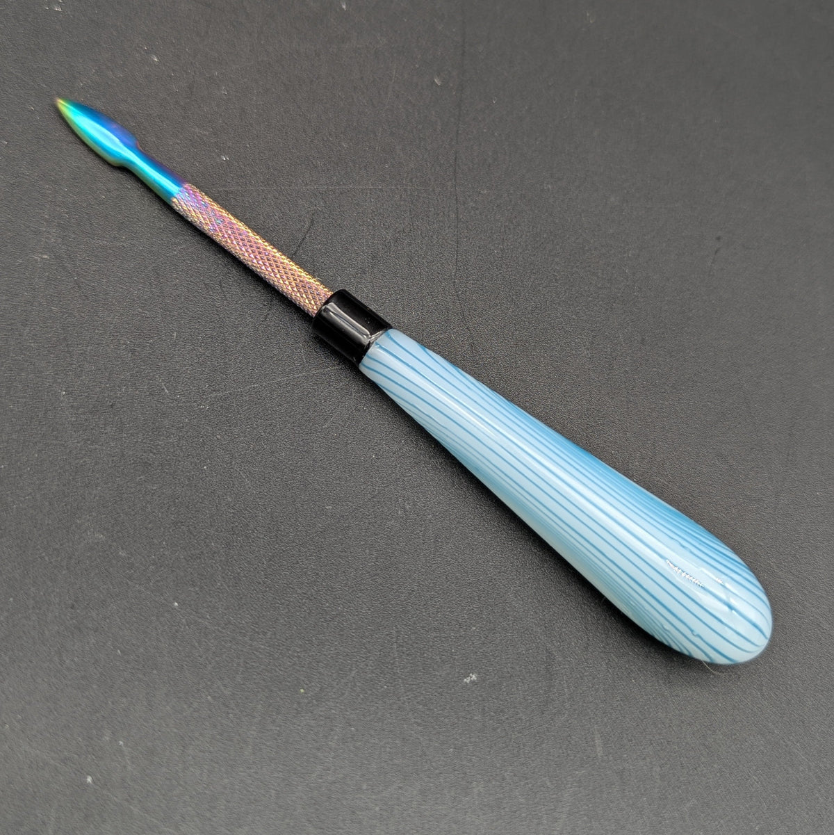 Round Glass Handle Dab Tool w/ Metal Tip-Avernic Smoke Shop