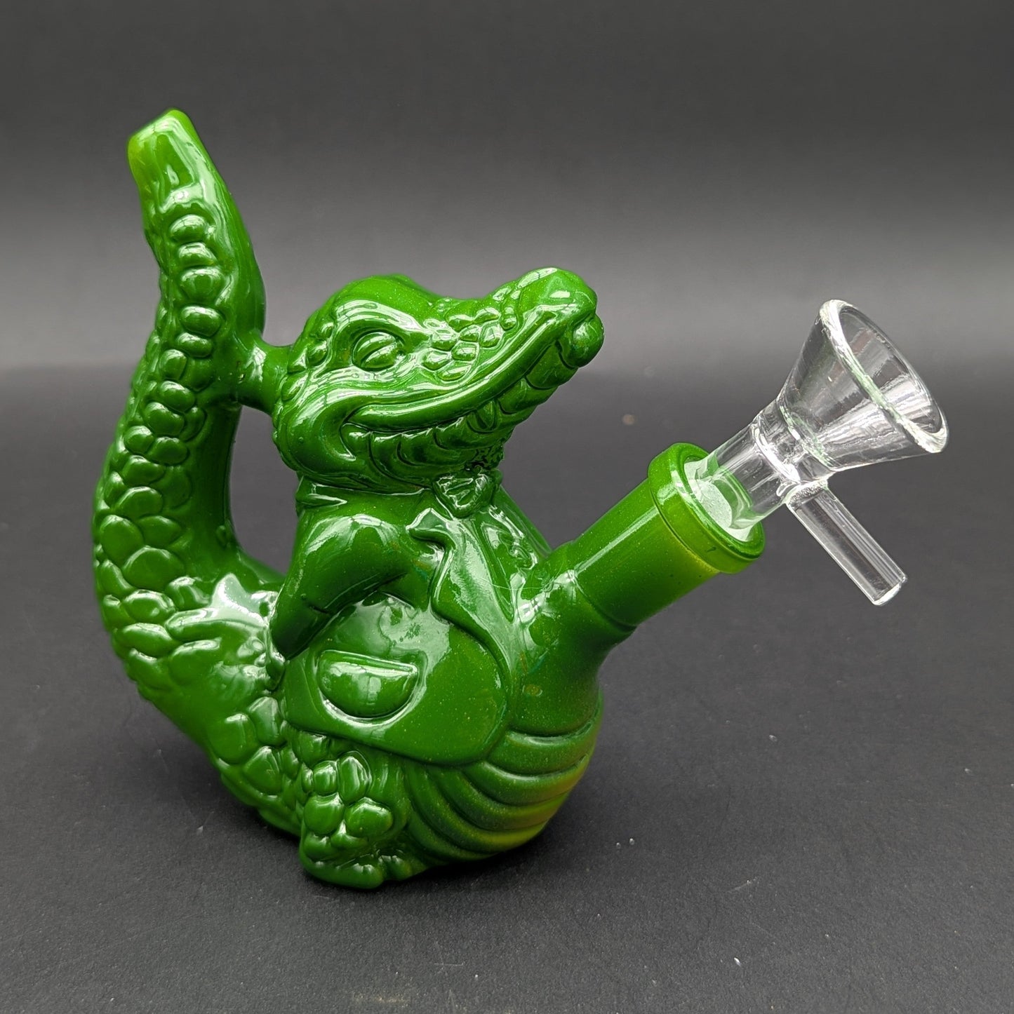 SeshGear Grinning Gator Glass Water Pipe | 4.25"-Avernic Smoke Shop