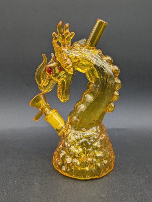 SeshGear Rising Dragon Glass Water Pipe | 6.75" | 14mm - Meech Madness Smoke Shop
