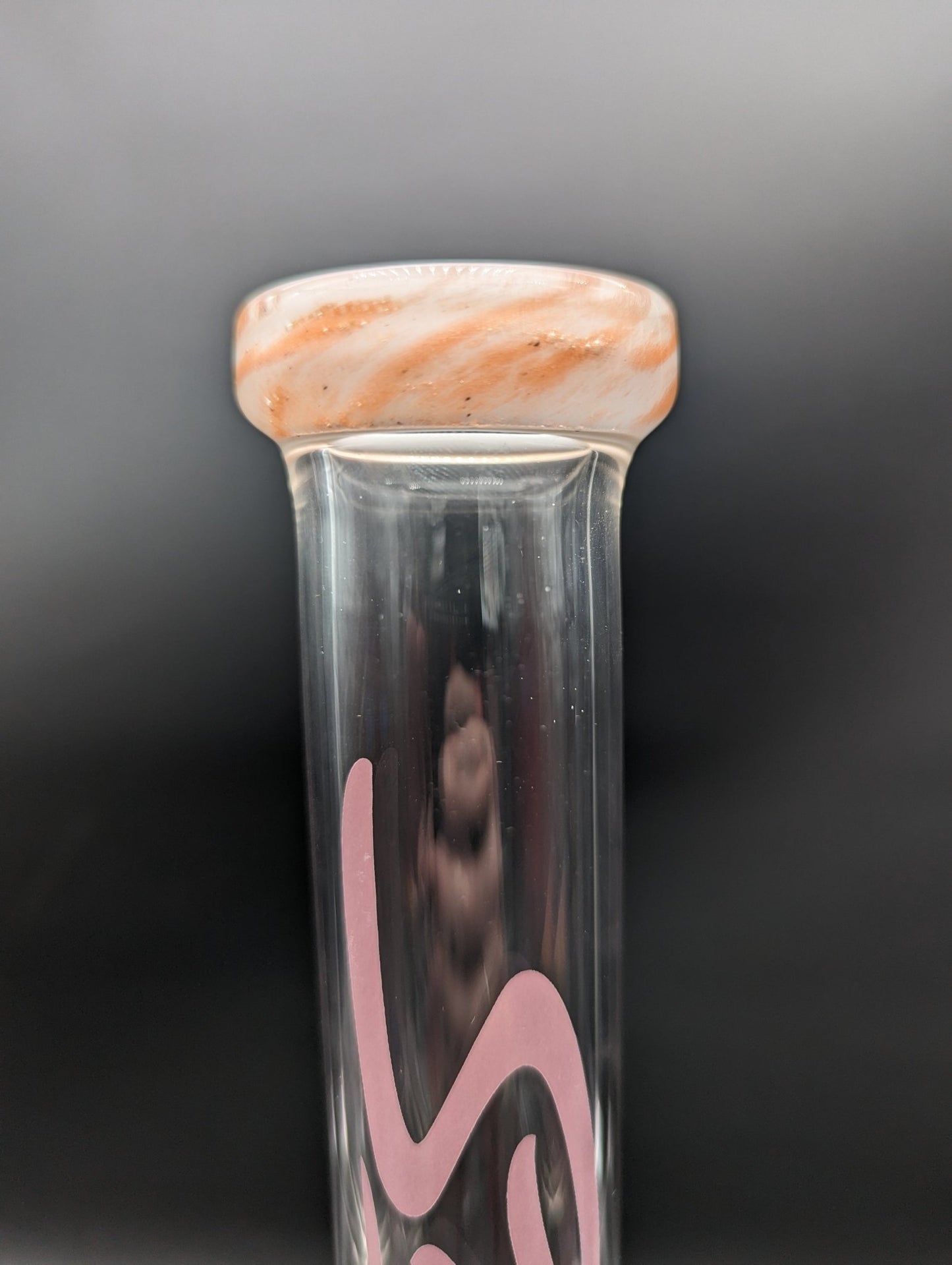 Sheep Glass Orange Creamsicle Dual Perc Bong - Meech Madness Smoke Shop