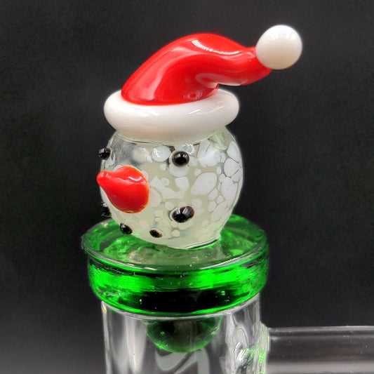 Snowman Plug Carb Cap w/ Santa Hat-Avernic Smoke Shop