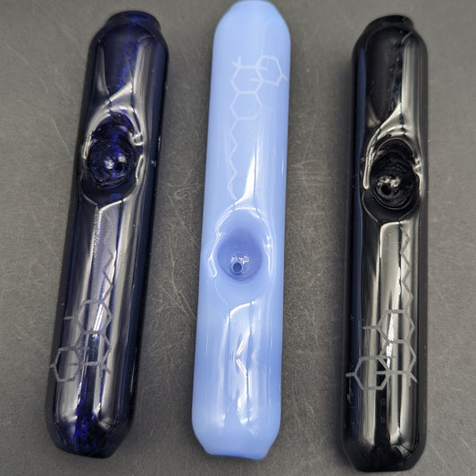 Solid Color 5" Steamroller Pipes - Reading Glass Militia - Meech Madness Smoke Shop