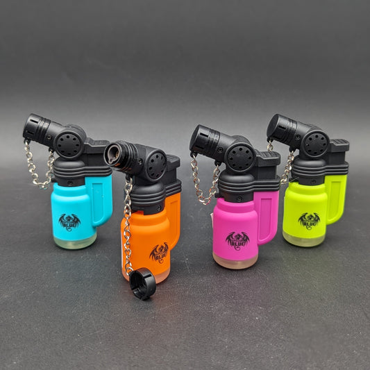 Special Blue Mini Rubber Torch w/ Cap-Meech Madness Smoke Shop