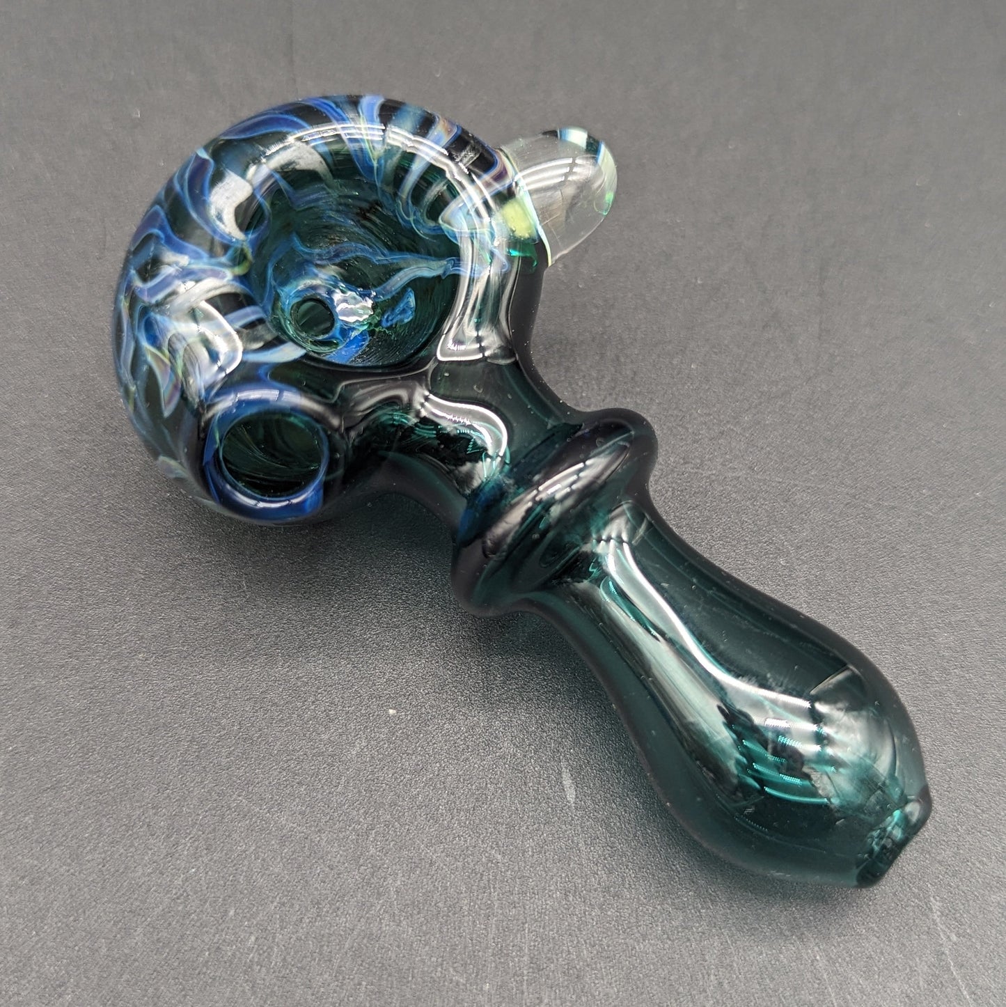 Spiral Feathered Spoon Pipes - Reading Glass Militia - Meech Madness Smoke Shop