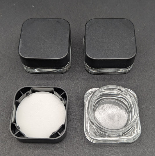 Square Premium Glass Concentrate Jar - 10ml-Avernic Smoke Shop