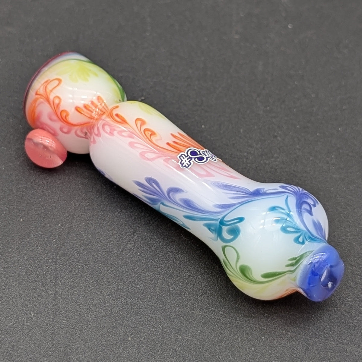 Sqwash Glass Flower Designed Chillums-Avernic Smoke Shop