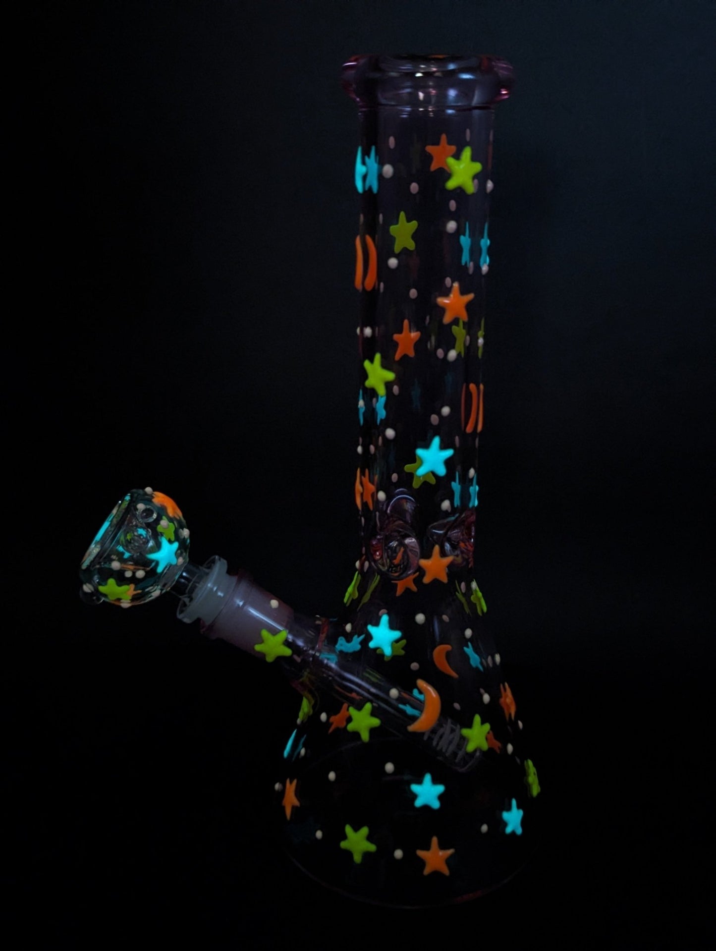 Starry Night Sky 10" Beaker Bong - Meech Madness Smoke Shop