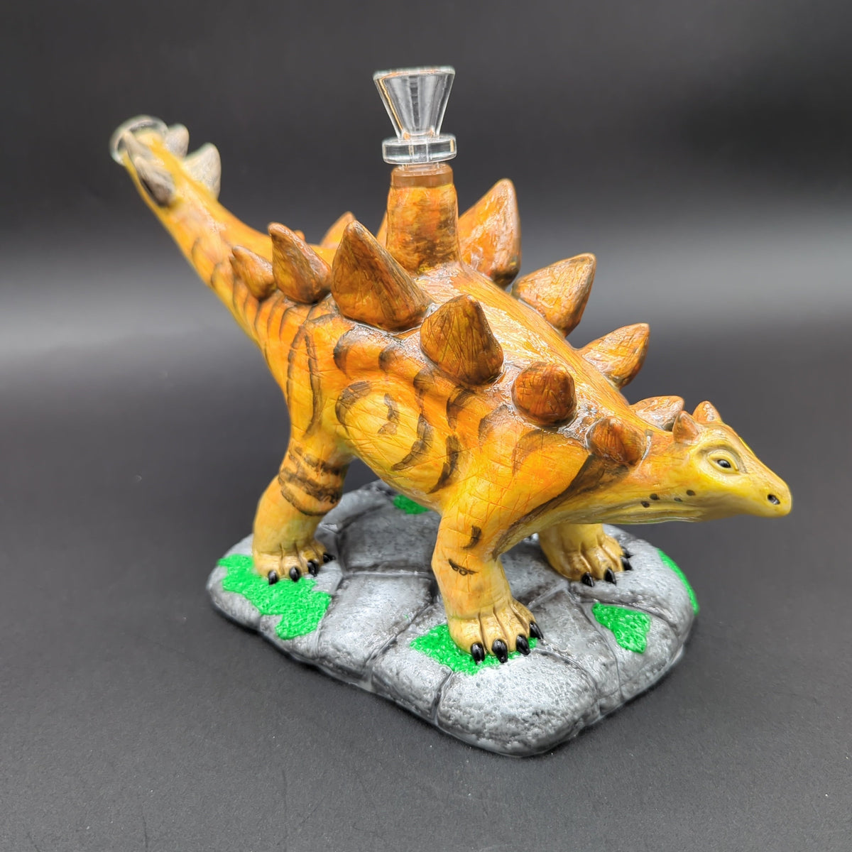 Stegosaurus Dinosaur Bong - Glass and Resin-Meech Madness Smoke Shop