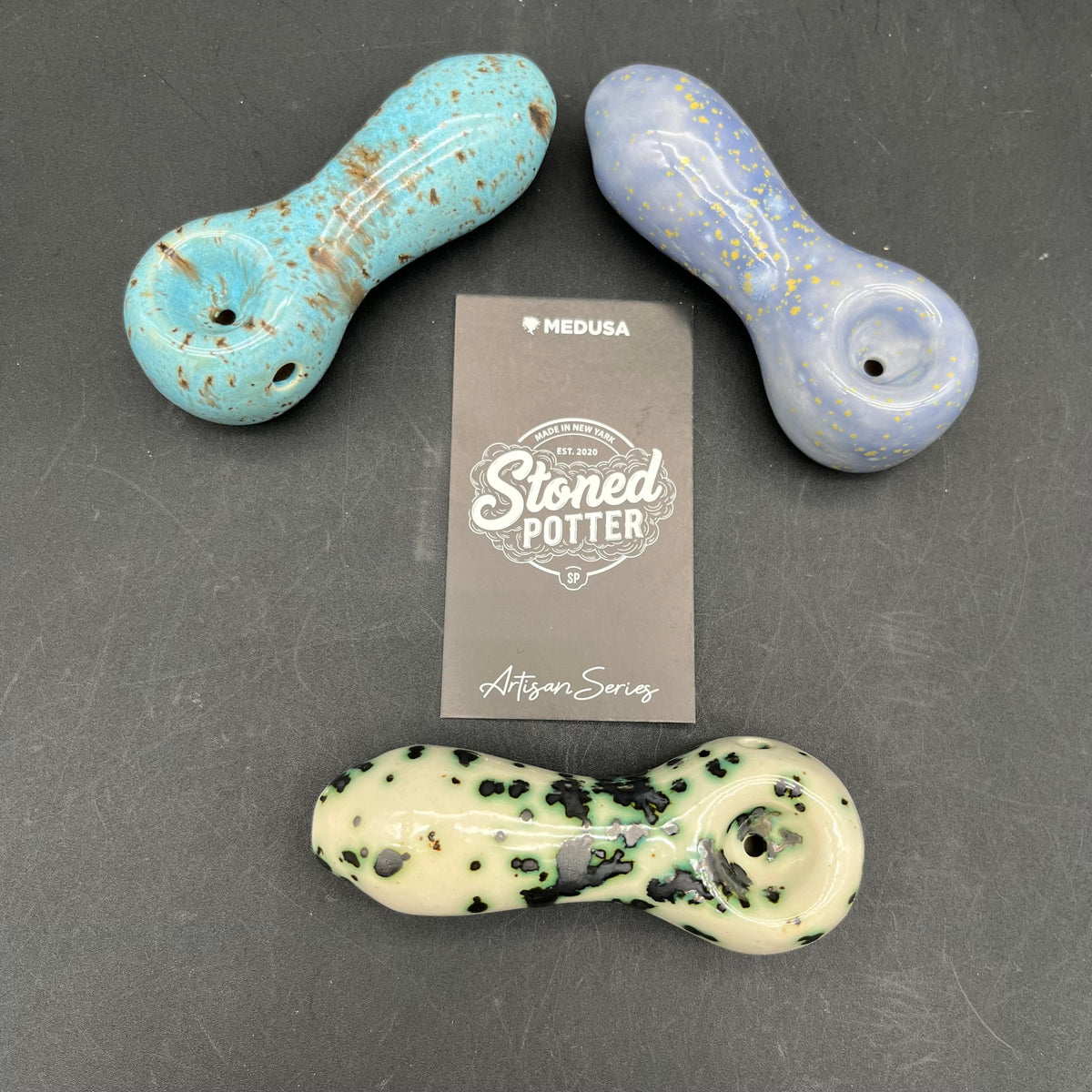 Stoned Potter Ceramic Classic Spoon Hand Pipe-Meech Madness Smoke Shop