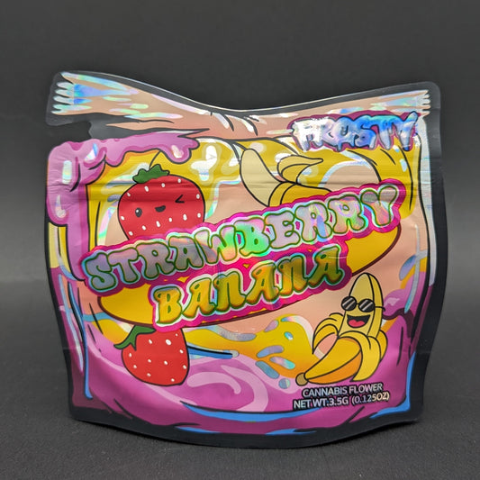 Strawberry Banana 3.5g Mylar Bags-Meech Madness Smoke Shop