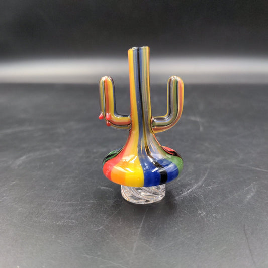 Striped Cactus Helix Carb Cap | 30mm-Meech Madness Smoke Shop