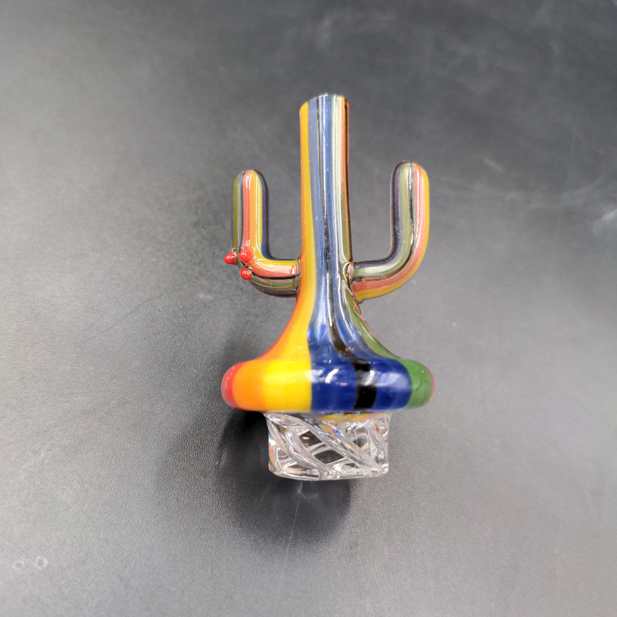 Striped Cactus Helix Carb Cap | 30mm-Meech Madness Smoke Shop