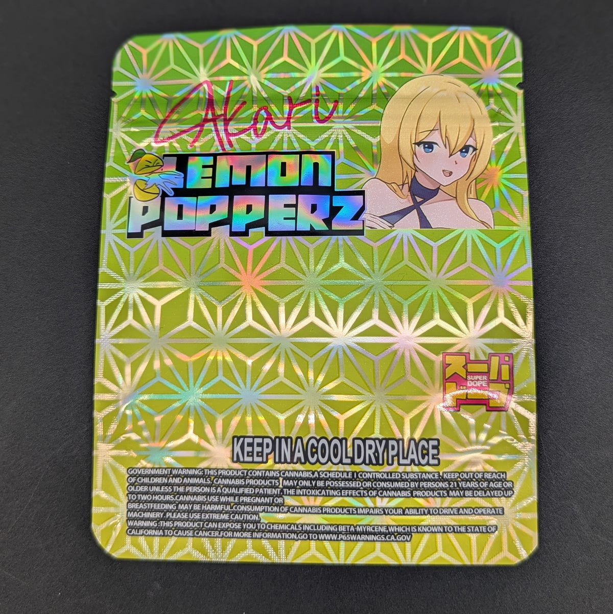 Super Dope - Lemon Poppers 3.5g Mylar Bag-Meech Madness Smoke Shop