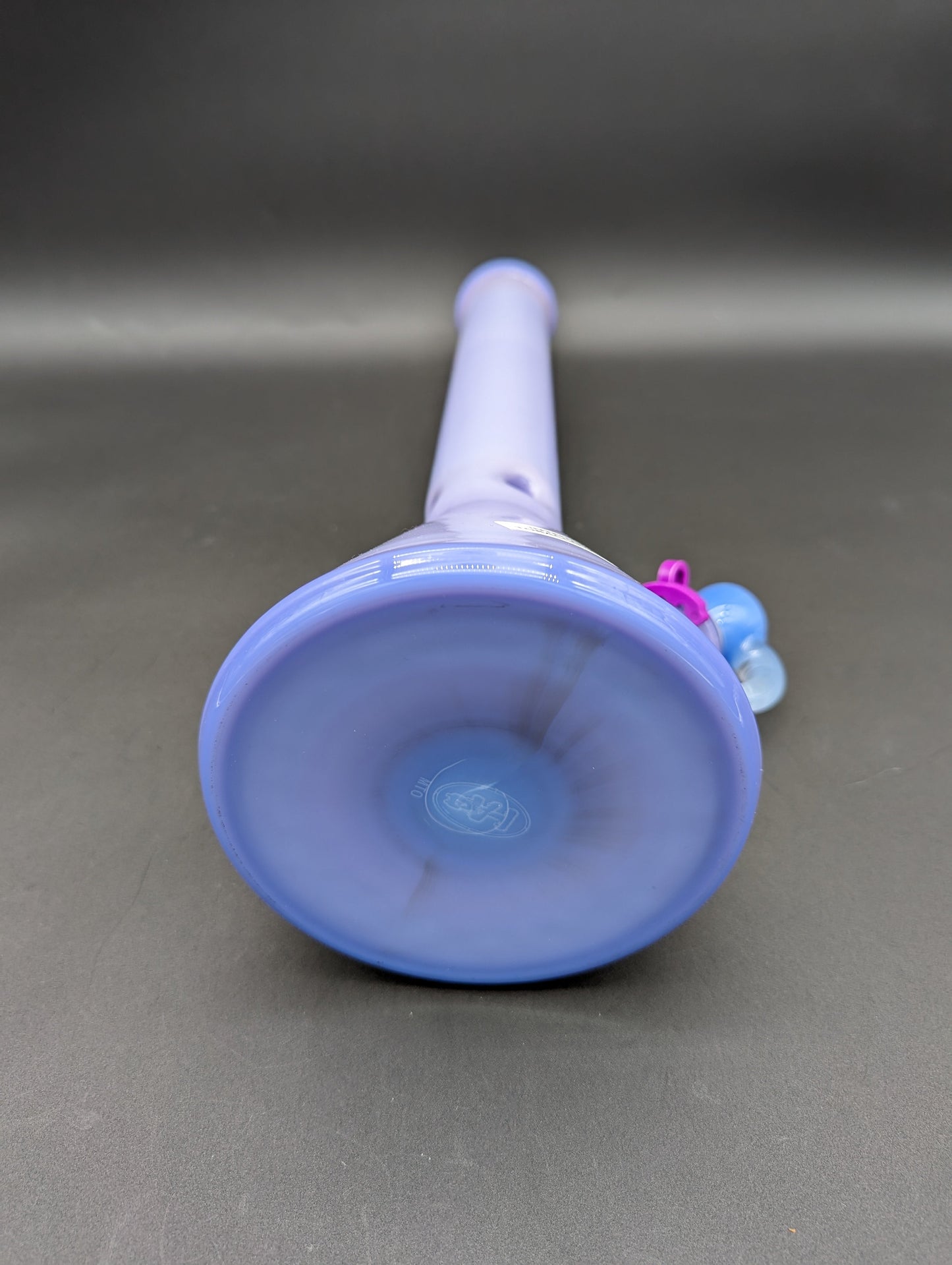 TAG - 18" Wavy Sandblasted Logo Beaker - Full Purple-Avernic Smoke Shop