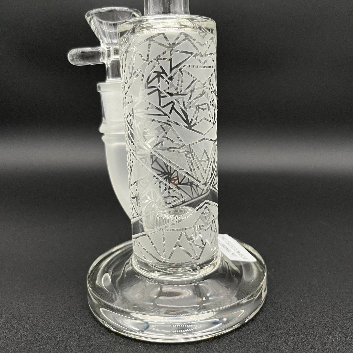 TAG - 8" Bent Neck Fixed Super Slit Puck 44x4MM - Meech Madness Smoke Shop