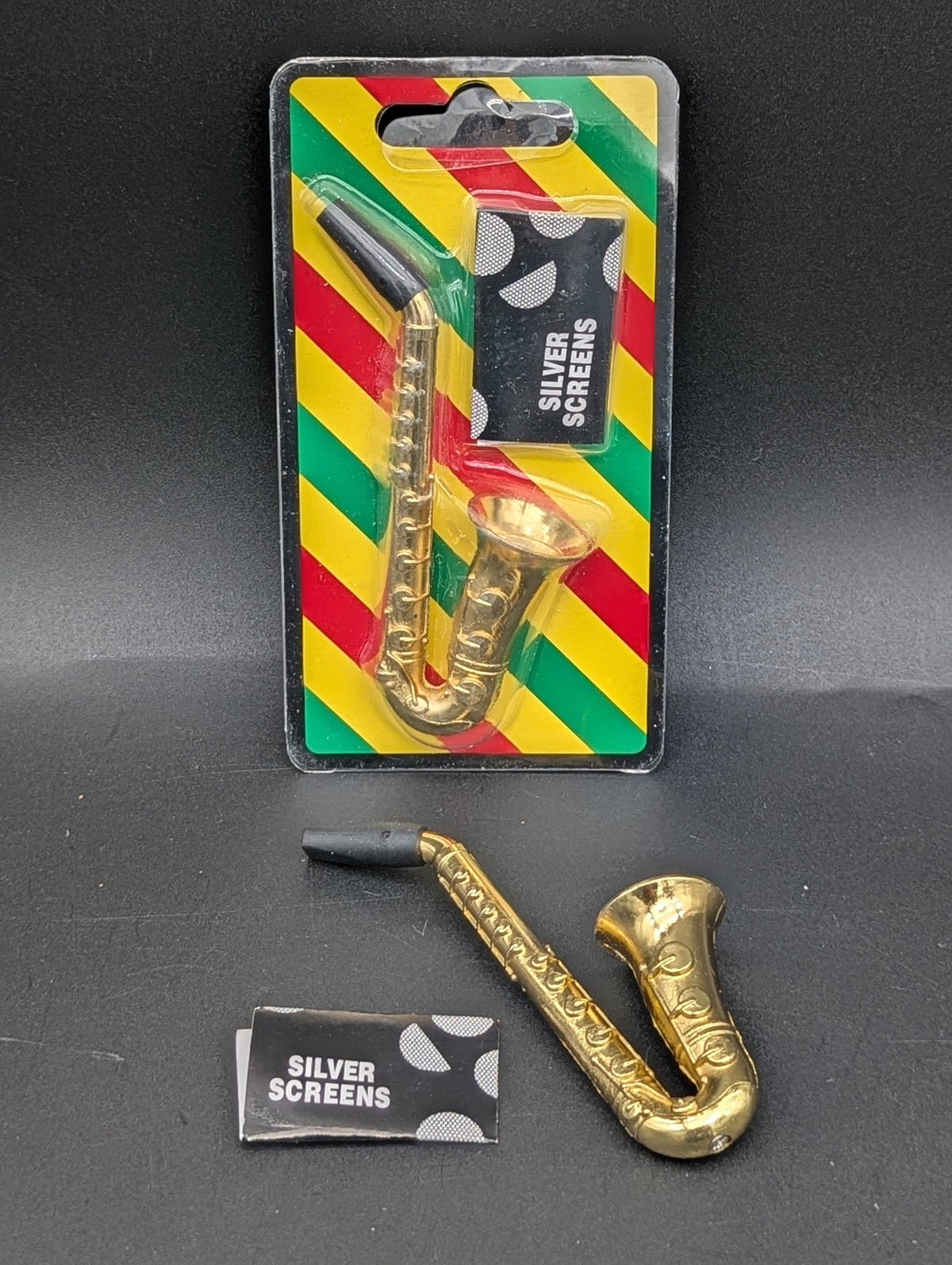 The Golden Sax 3.5" Metal Pipe-Avernic Smoke Shop