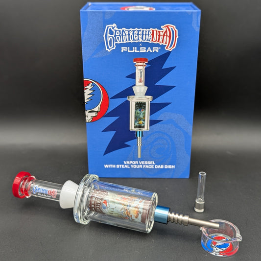 The Grateful Dead x Pulsar Inside Print Bubbler Dab Straw-Avernic Smoke Shop