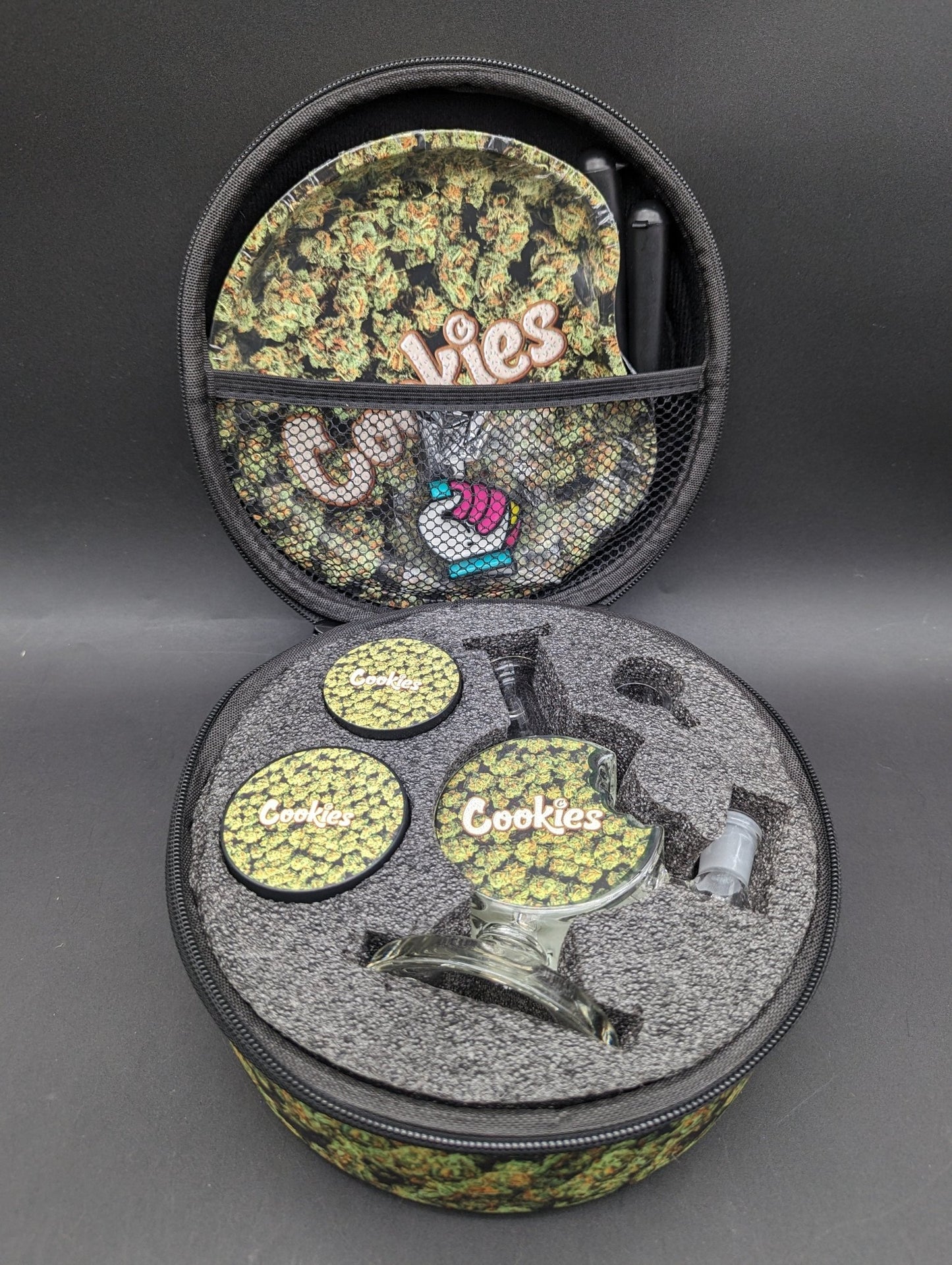 Themed Round Smoking Kit with Case - Multiple Styles - Meech Madness Smoke Shop