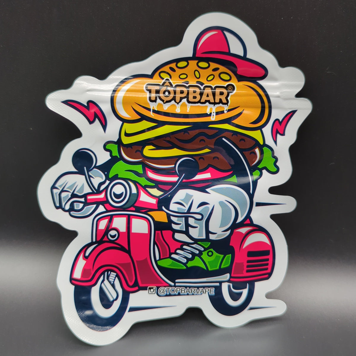 Top Bar 3.5g Fast Food Mylar Bags Die Cut-Meech Madness Smoke Shop