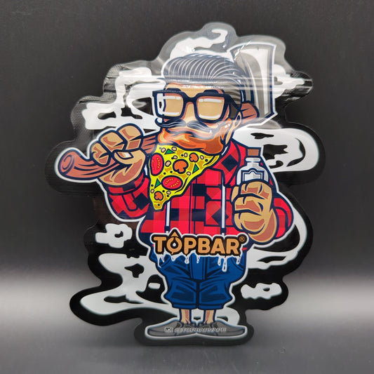 Top Bar 3.5g Lumberjack Mylar Bags Die Cut-Meech Madness Smoke Shop