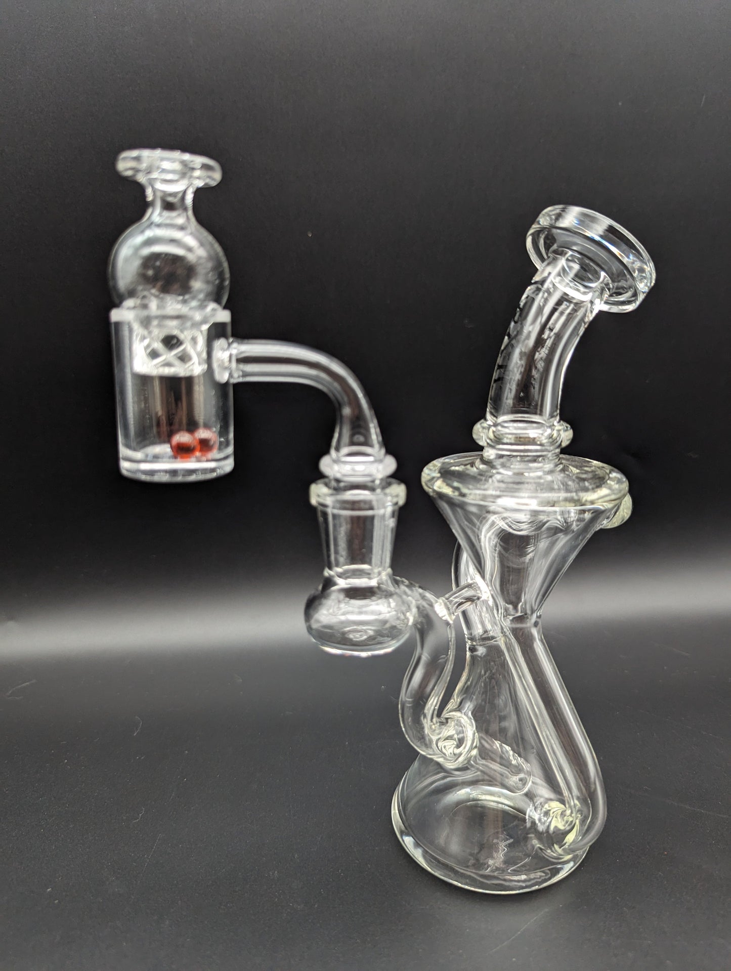 Toxic Glass 7" Double Cyclone Recycler Set - Meech Madness Smoke Shop