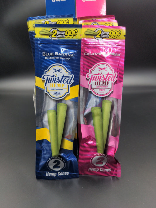 Twisted Hemp Wrap Cones-Avernic Smoke Shop