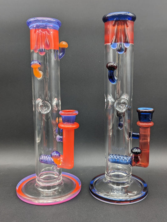 Uzzi Glass Gridded Mushroom Tube-Meech Madness Smoke Shop