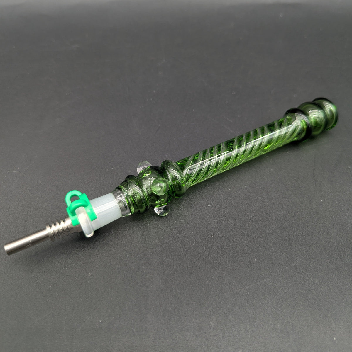 Vortex Glass Swirl Dab Straw 7"-Avernic Smoke Shop