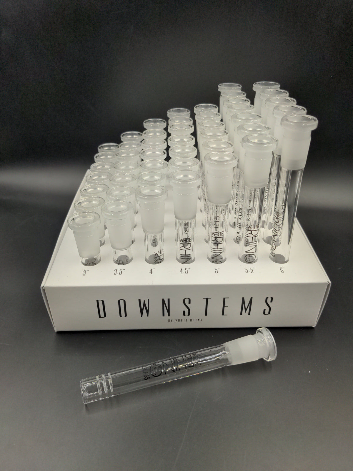 White Rhino Glass Downstems | 19/14mm | Multiple Sizes-Meech Madness Smoke Shop