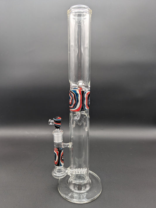Wig Wag Straight Tubes w/ 360 Inline Perc - Texas Hot Glass-Meech Madness Smoke Shop