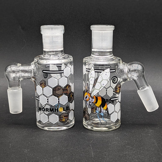 Wormhole Glass "Robo-Bees" Ash Catcher 14mm-Avernic Smoke Shop
