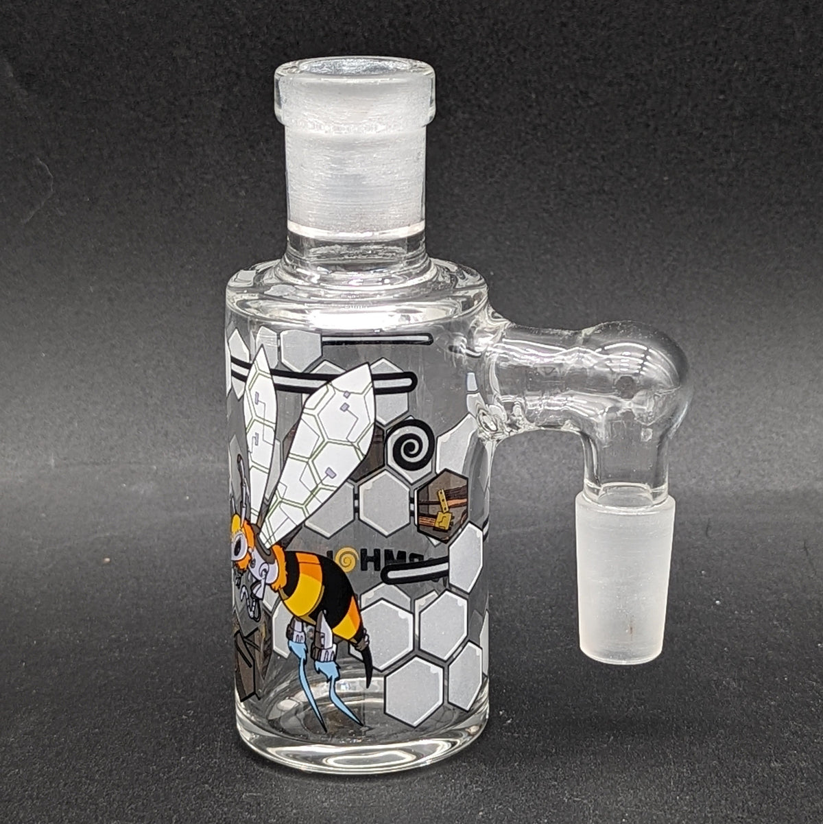 Wormhole Glass "Robo-Bees" Ash Catcher 14mm-Avernic Smoke Shop