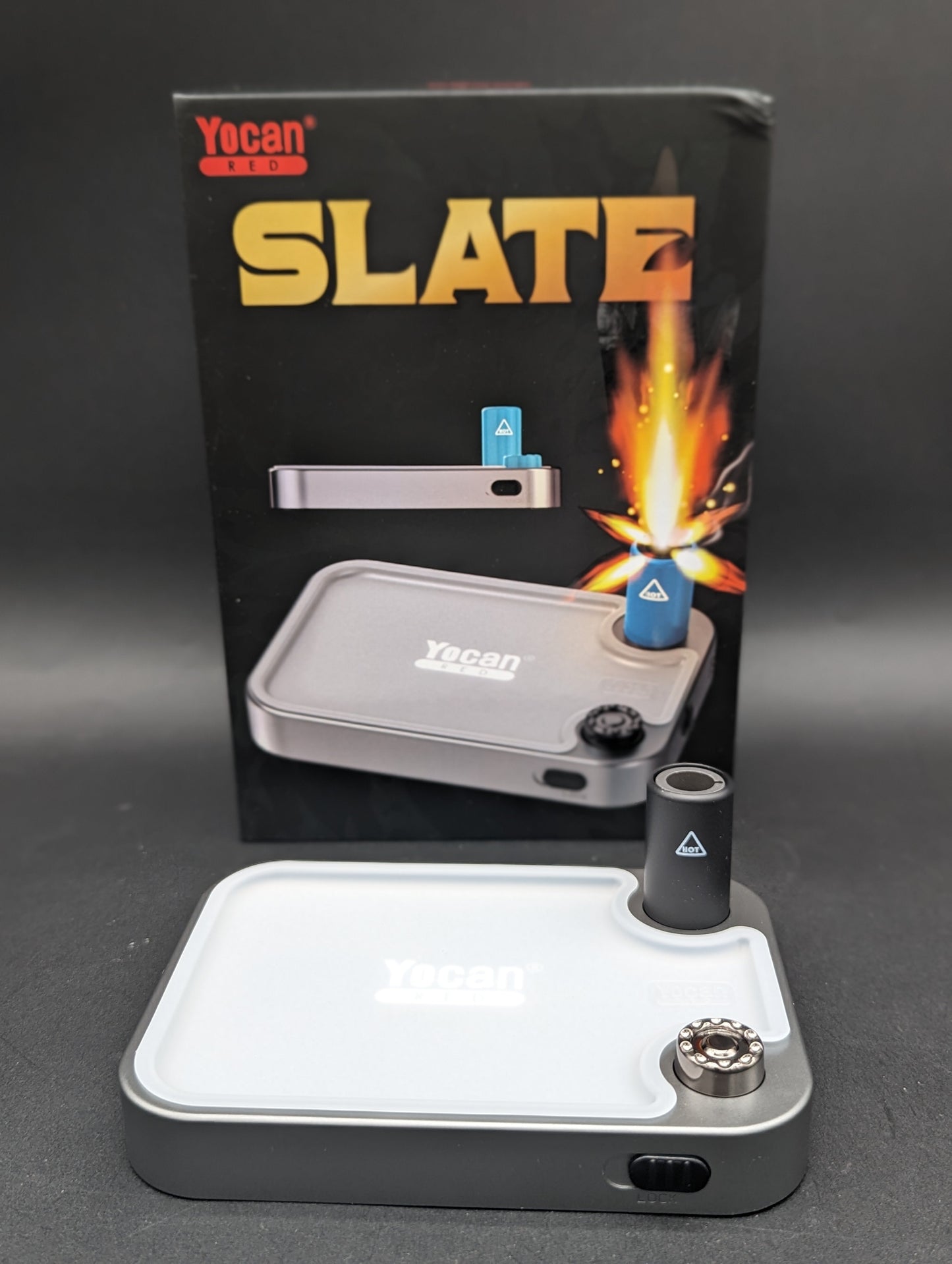 Yocan Red Slate 2-in-1 Torch And Tray | 5.7" x 4.1"-Avernic Smoke Shop
