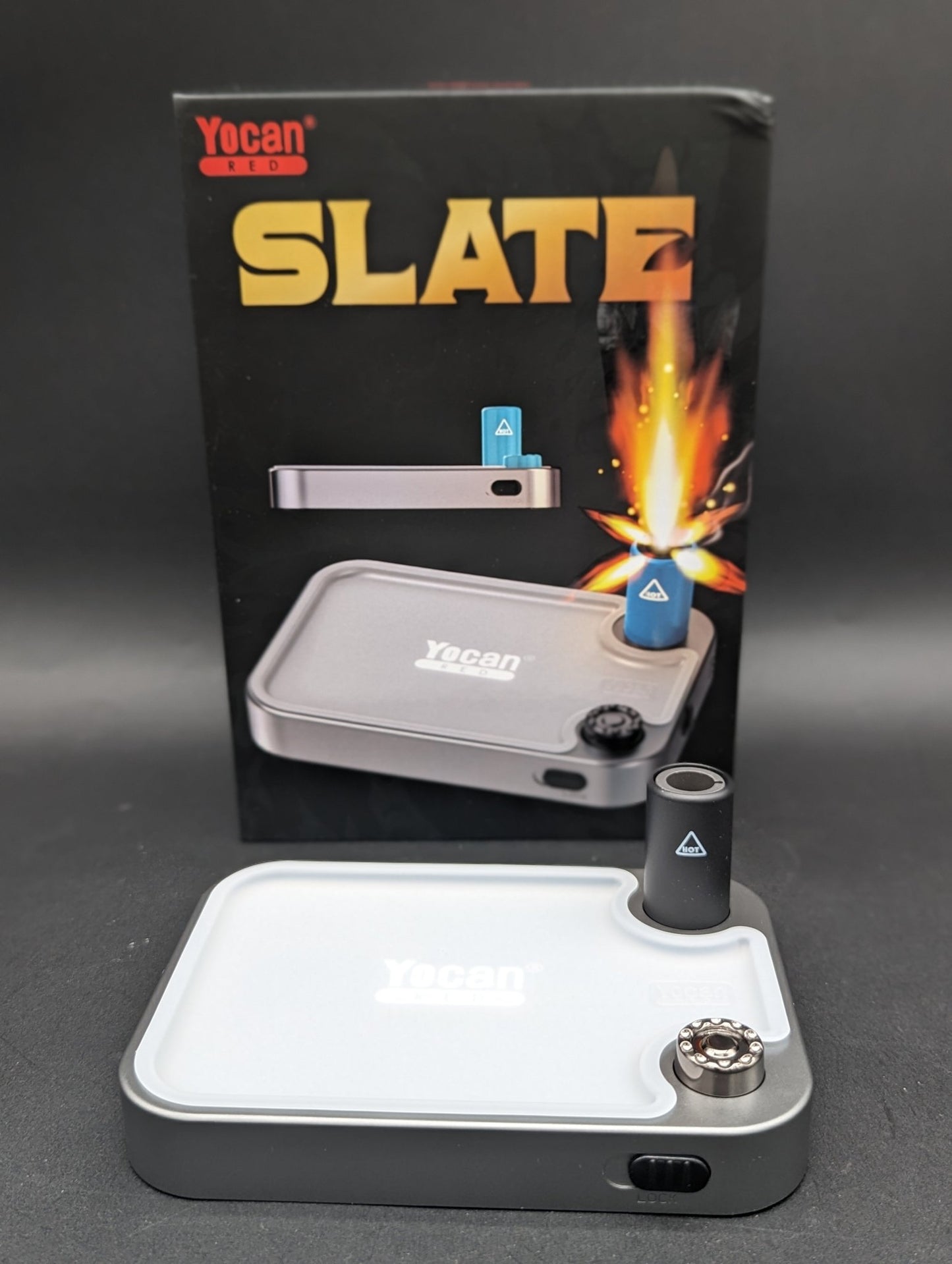 Yocan Red Slate 2 - in - 1 Torch And Tray | 5.7" x 4.1" - Meech Madness Smoke Shop
