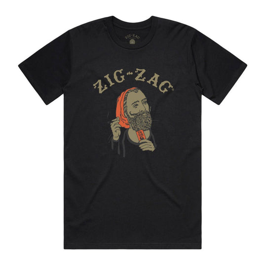 Zig Zag Gold Boris Cotton Blend T-Shirt | Black-Meech Madness Smoke Shop