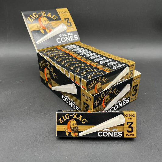 Zig-Zag King Size Cones | 3pk-Meech Madness Smoke Shop