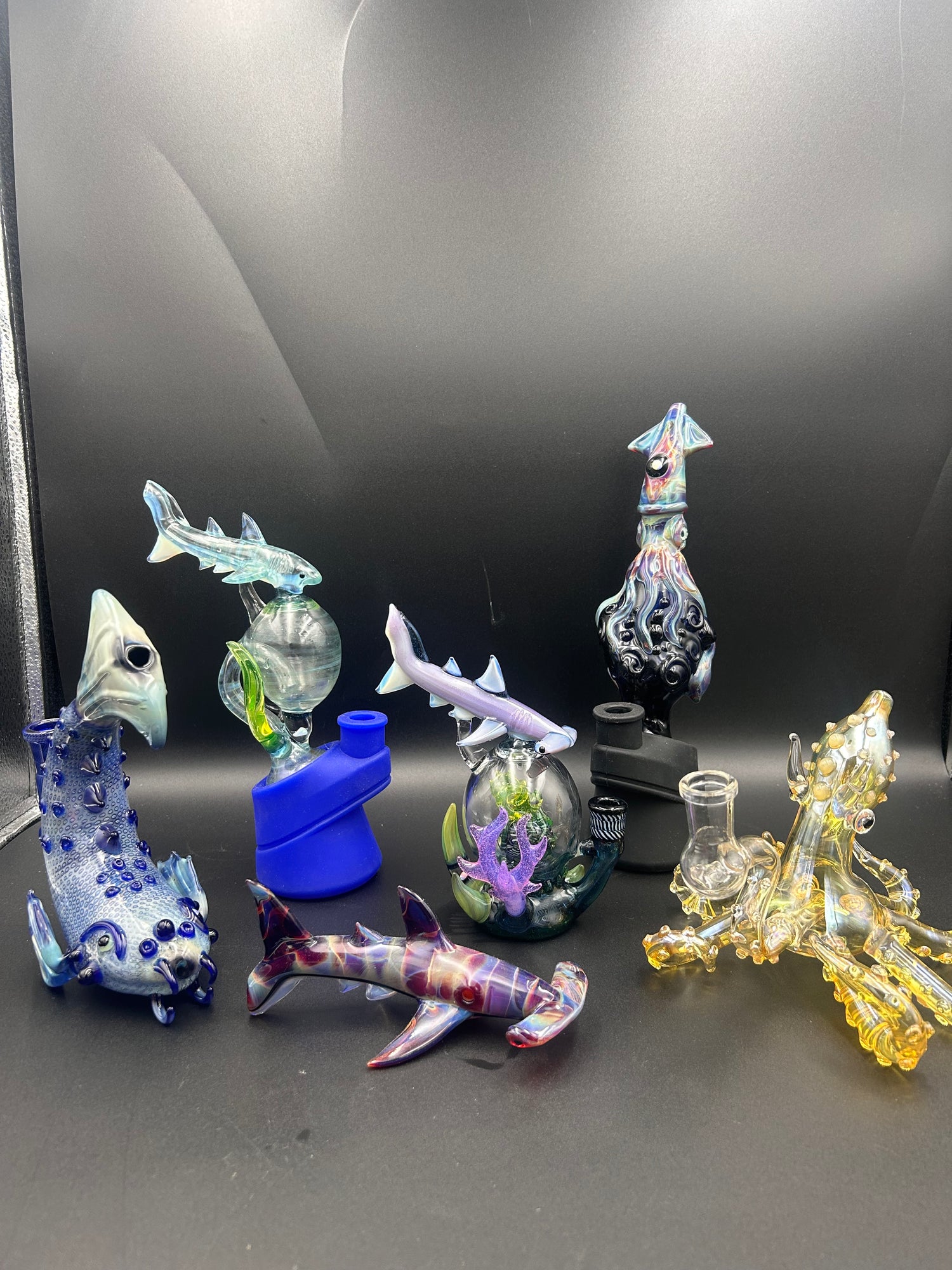 Ocean-Themed Glass - Meech Madness Smoke Shop