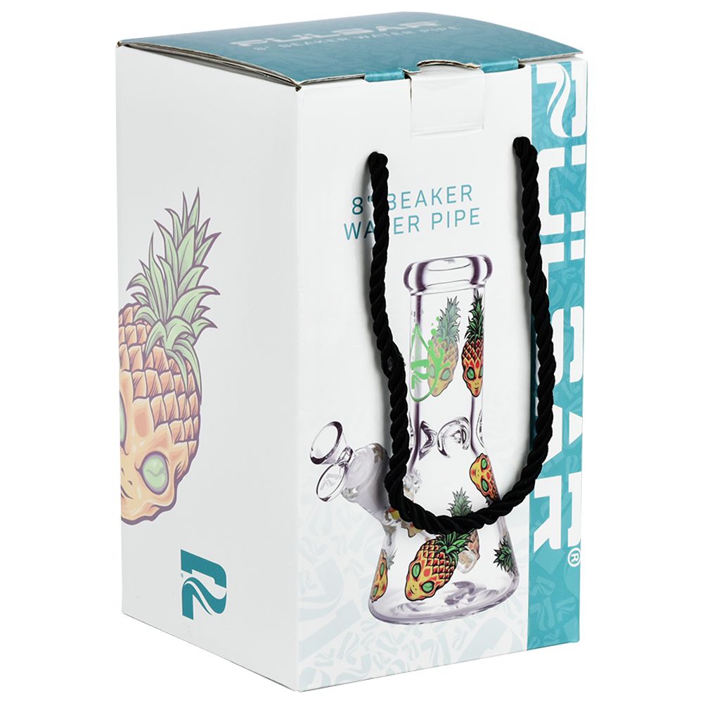 Pulsar Pine alien Design Series Glass Beaker Water Pipe - 8"