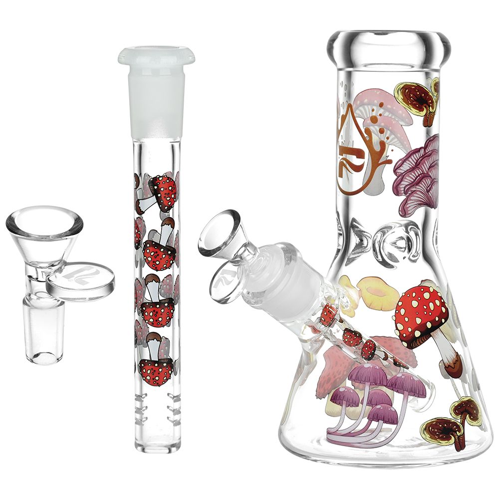 Pulsar Eat Me Design Glass Beaker Water Pipe - 7.75" / 14mm F