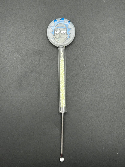 Space Adventures Glass Dab Tool With Glow In The Dark Sand