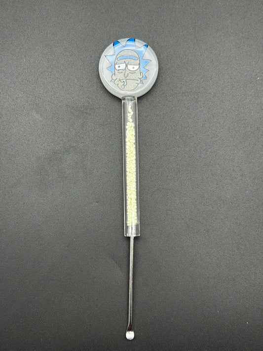 Space Adventures Glass Dab Tool With Glow In The Dark Sand